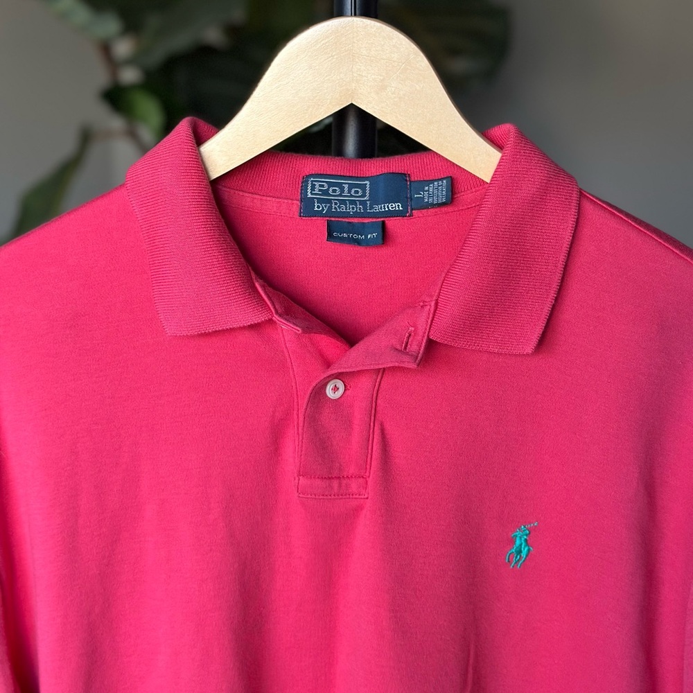 Polo by Ralph Lauren Red Polo Shirt with Green Logo